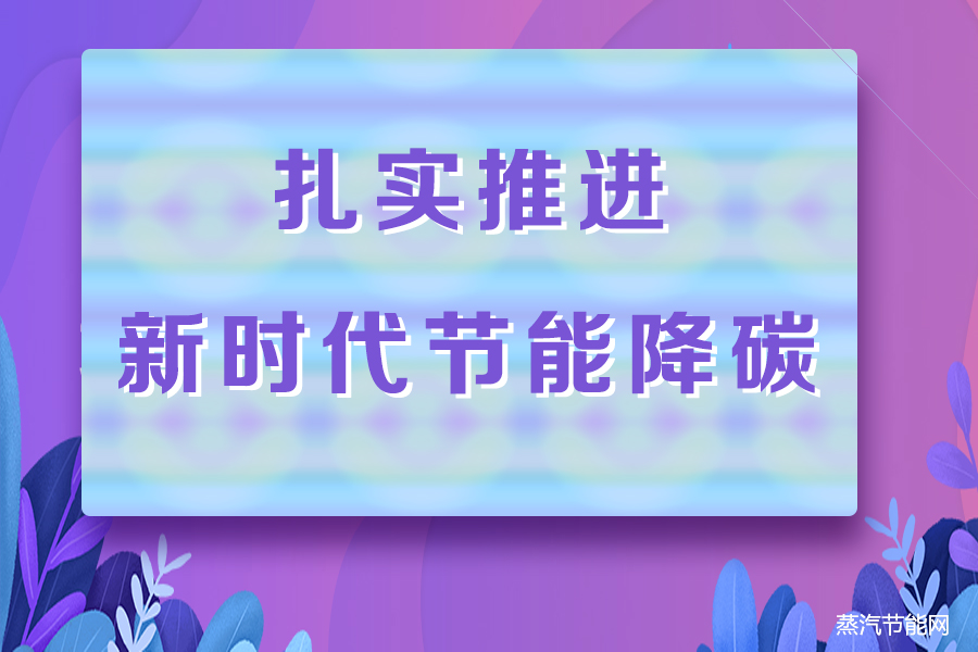 扎实推进新时代节能降碳